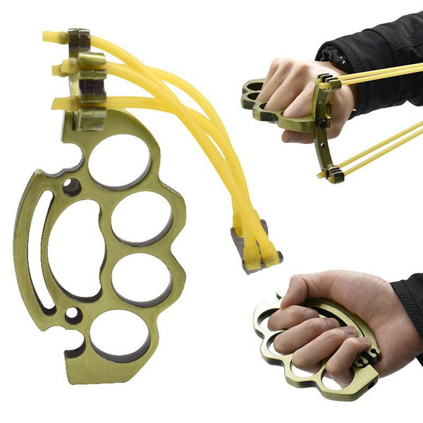 2 in 1 Brass Knuckle & Slingshot High Quality