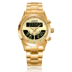 Alfajar Alharmeen prayer Azan Stainless Steel watch Qibla Muslim Watch