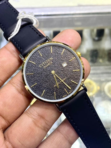 Fancy Slim Leather Strap Waterproof watch