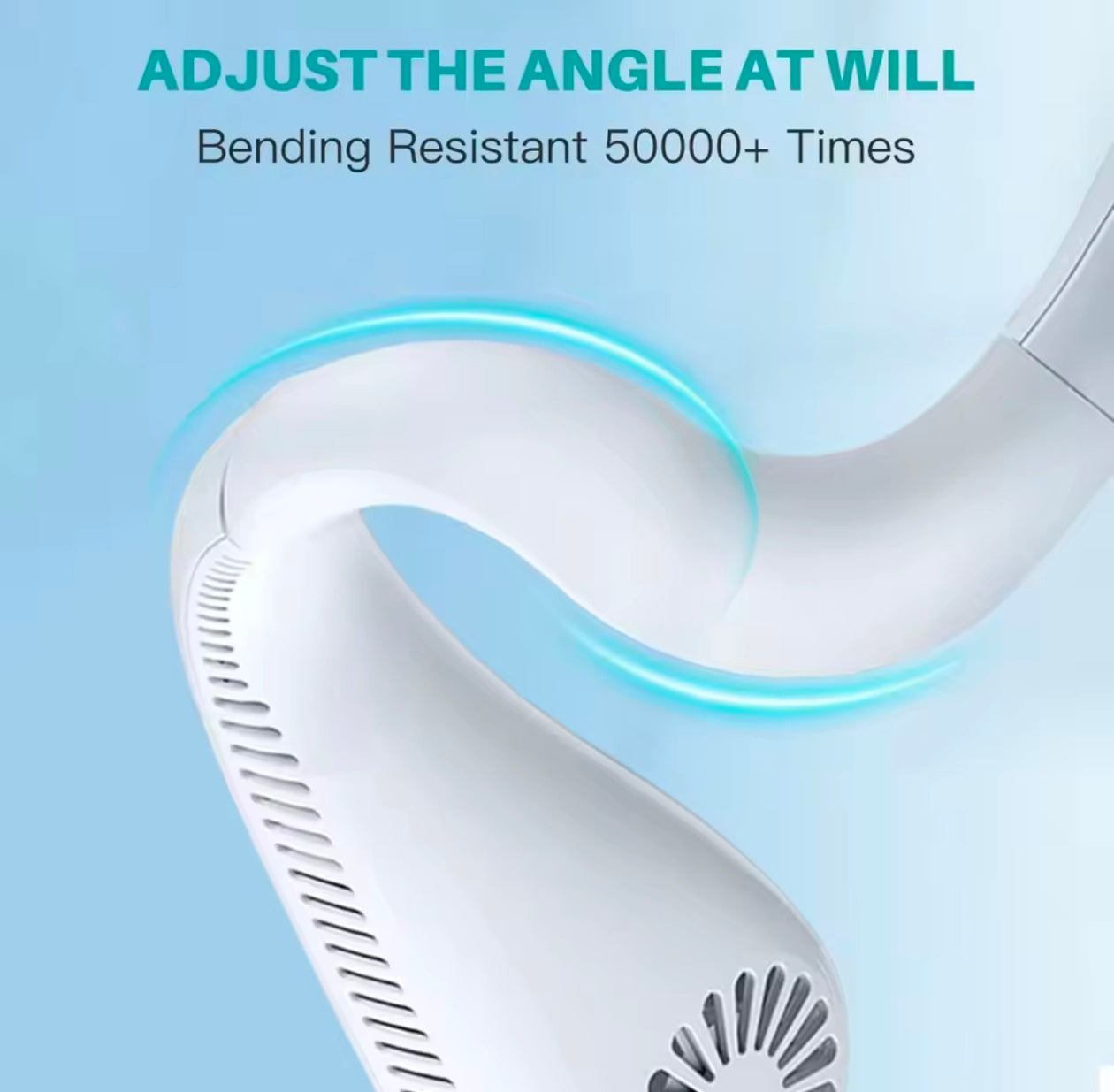 Portable Hanging Neck Fan Rechargeable Air Cooler 3 Speed