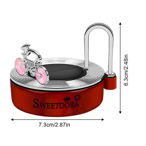 Solar Rotating Car Air Freshener Dashboard Solar Rotating Track Bike Aroma Diffuser