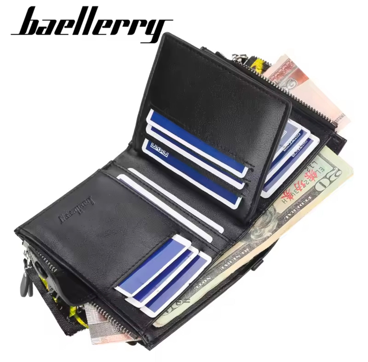 Cow Leather Kavi Vintage Short Zipper Wallet