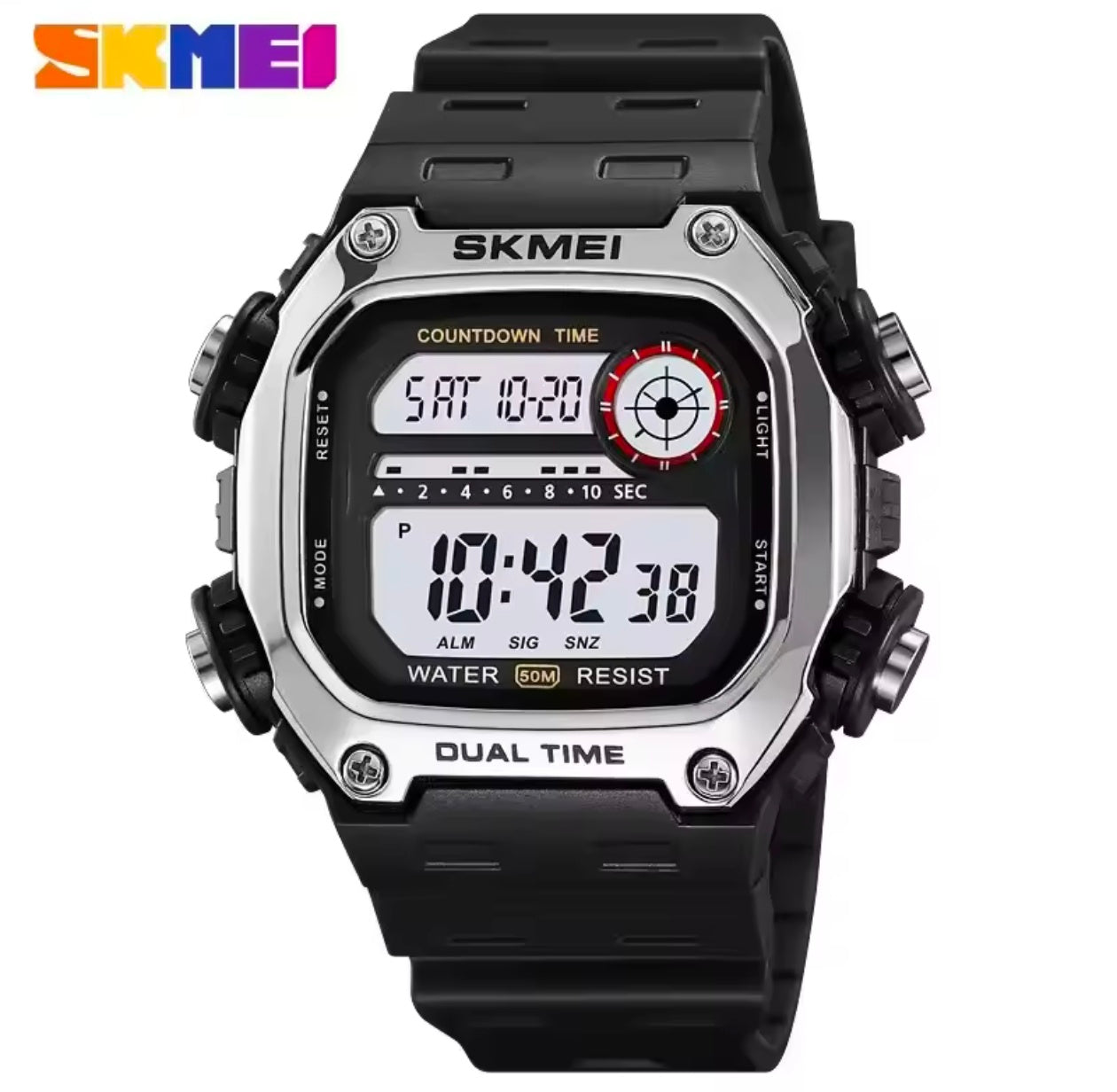 SKMEI LED Digital Sport 5Bar Waterproof Stopwatch