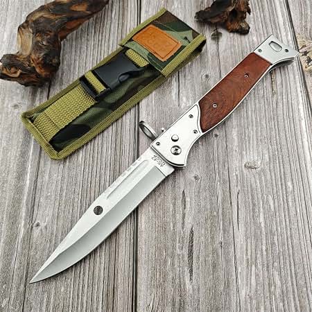 Ak47 Folding Pocket Knife Push button knife Flip open
