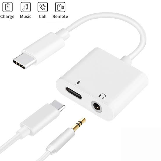3 in 1 USB C Type C Splitter Adapter,USB C FastCharge and 3.5mm Headphone Audio Jack