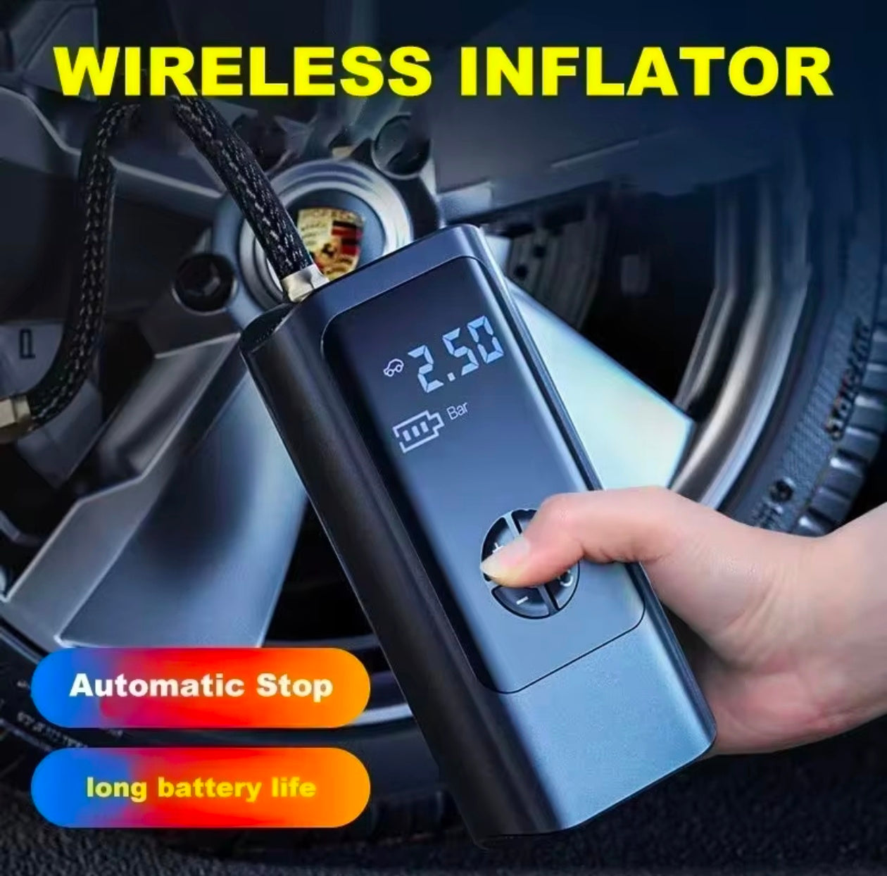 Lot Imported Rechargeable Wireless Air Pump and Powerbank