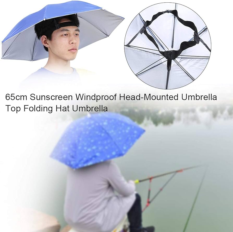 Fishing Umbrella Hats Gardening Folding Umbrella