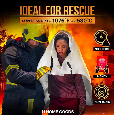 Portable Emergency Fire Blanket Fireproof Retardant Fire Suppression Safety Cover Mat