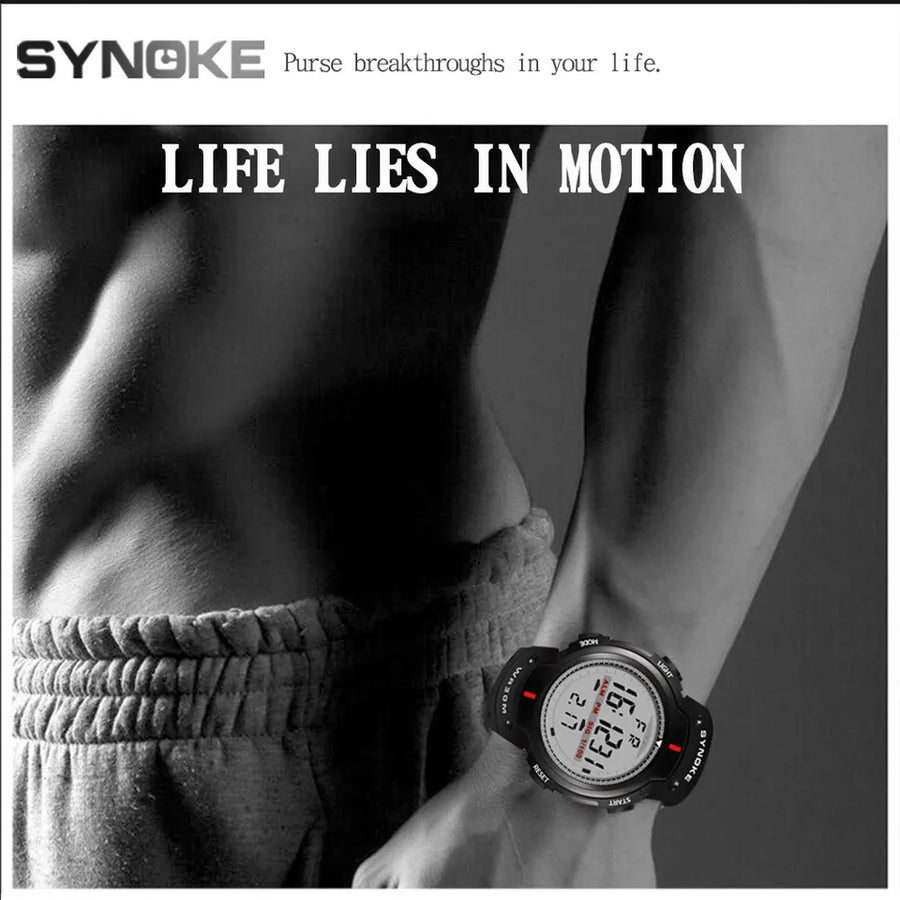 Waterproof Watch Stylish Square Sports Power Brand Watch