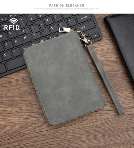 Passport Wallet Cover RFID Blocking Card Holder Zipper (best for gift)