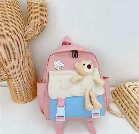 Student College School Backpack bow and bunny backpack with free sticker