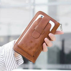 Double zipper Universal Long Wallet Large Capacity Multi Zipper pockets for Mobile