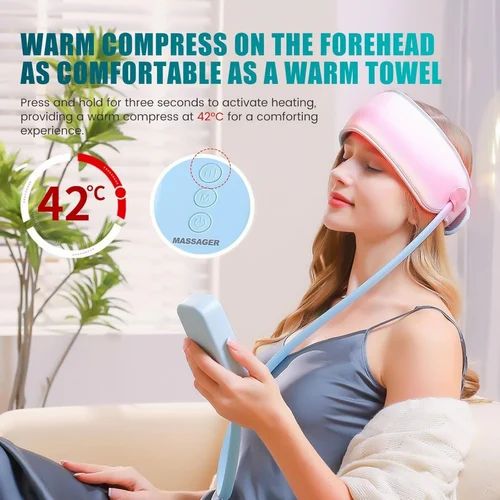 Electric Air Pressure Head Massager – Heating Headband for Deep Scalp Massage & Stress Relief