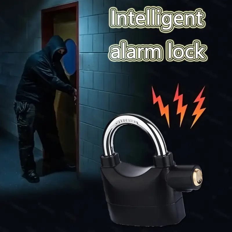 Heavy Duty Security Alarm Lock – Anti-Theft Padlock with Built-in Siren
