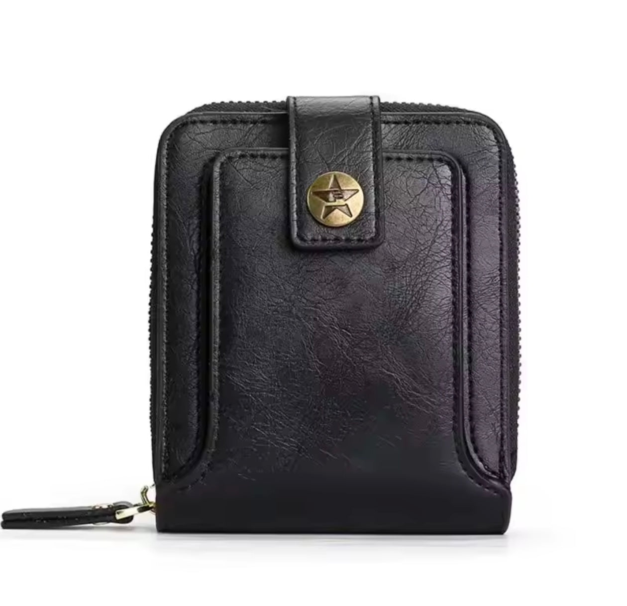 Vintage VIP Leather Short Zipper Wallet Purse