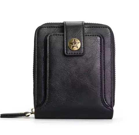 Vintage VIP Leather Short Zipper Wallet Purse