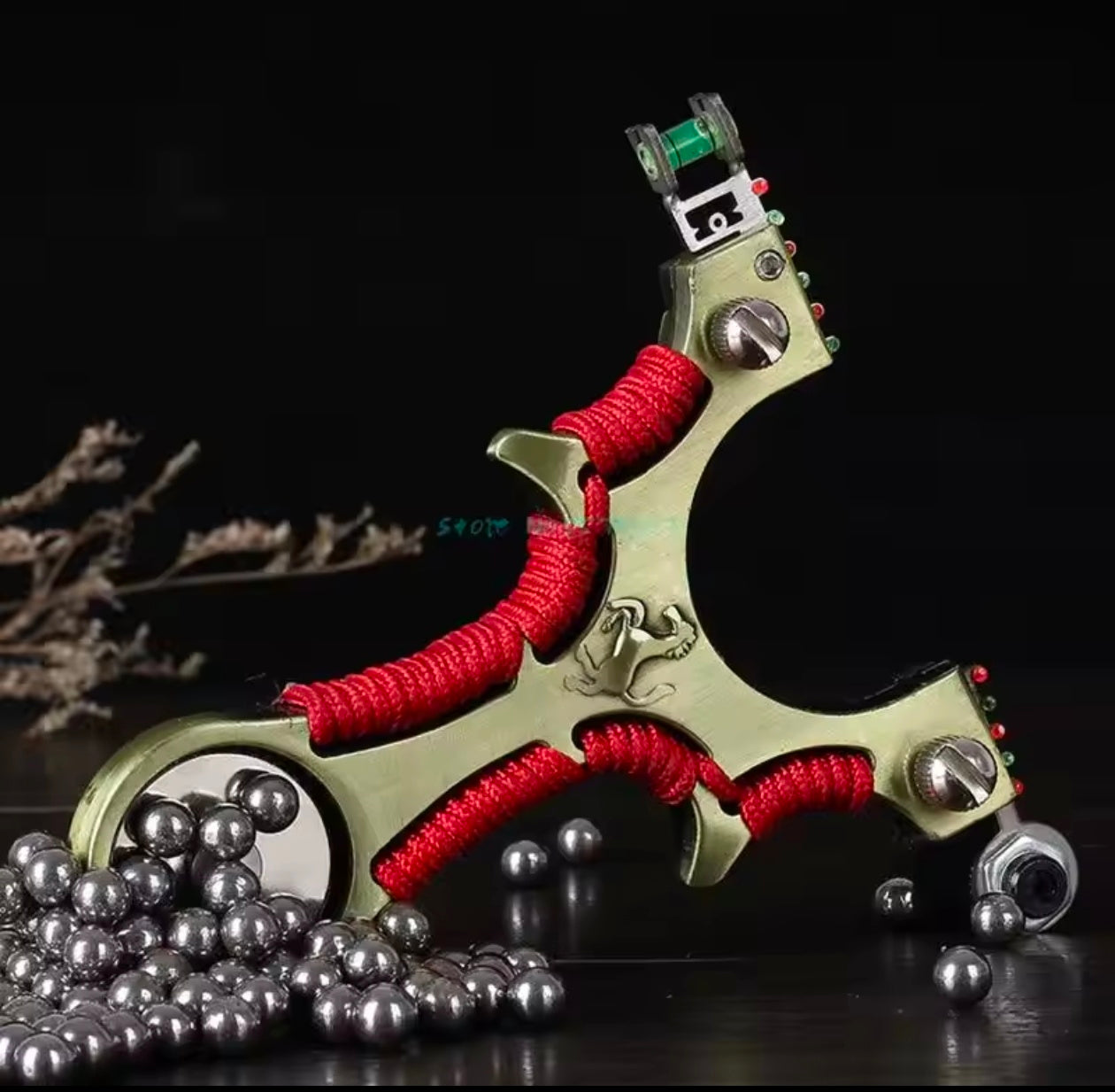 Alloy Slingshot With Laser Sight