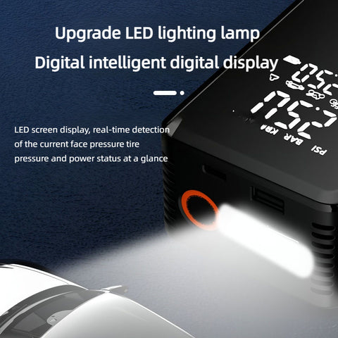 8000mah 14.8V Portable Jump Starter & Air Compressor Combo