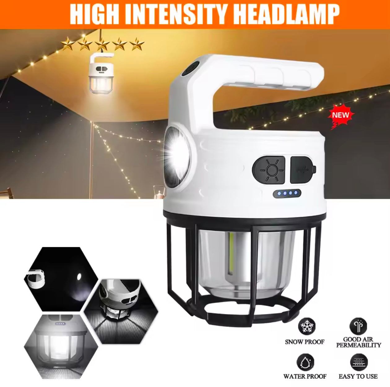 Solar Camping tent LED Rechargeable