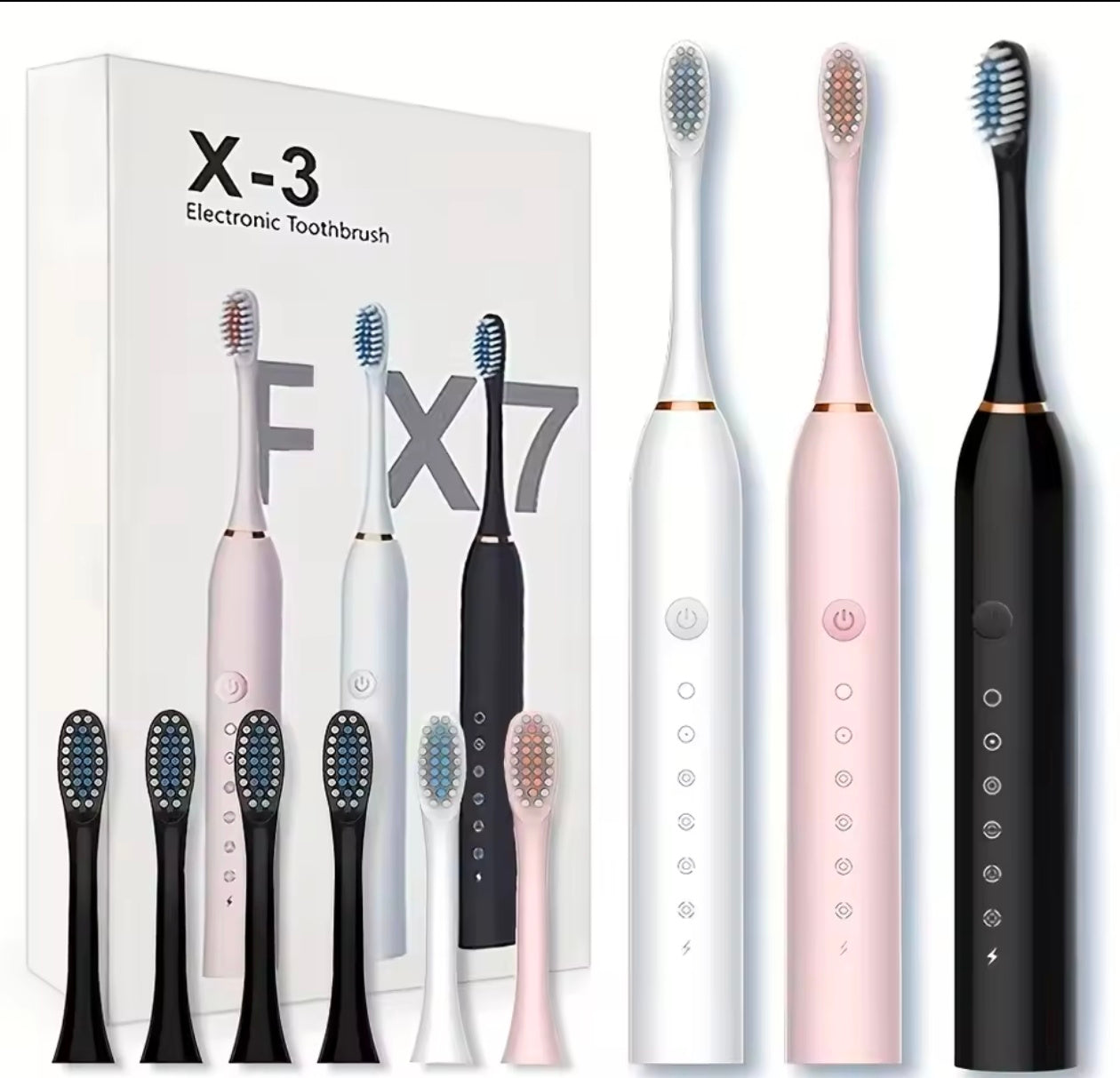 Electric Toothbrush Soft Bristles 6 Speed Automatic for Adults & Kids  Universal Smart Charging  All Ages Compatible