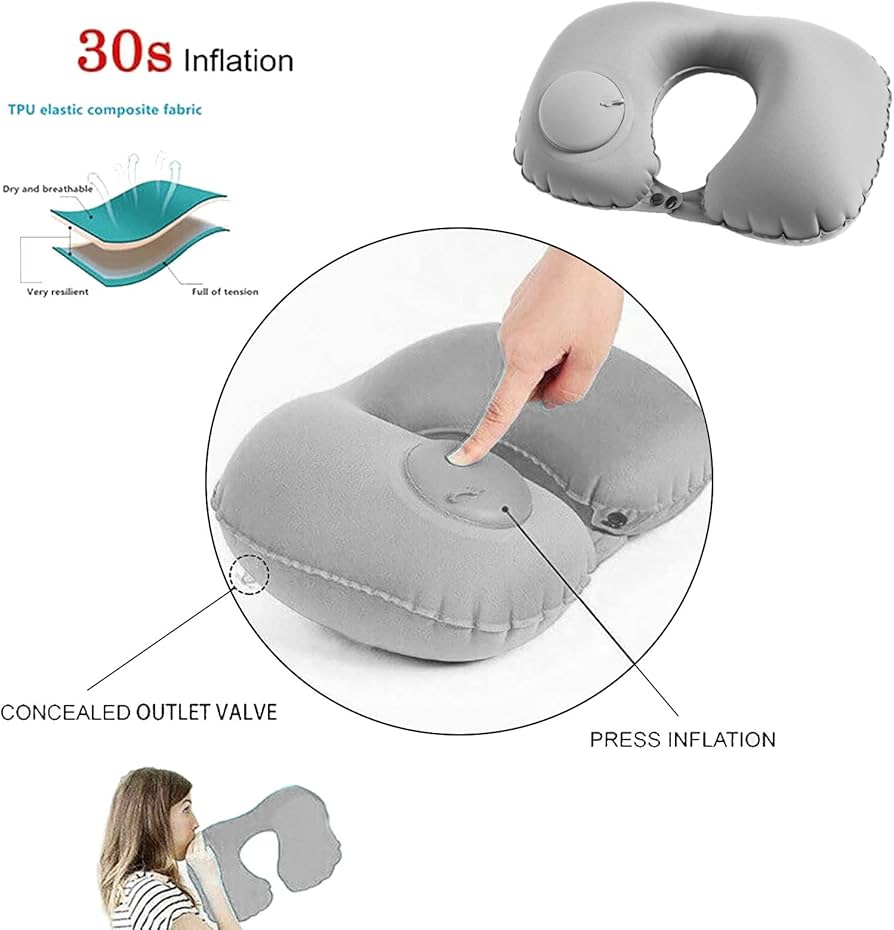 Travel Portable Inflatable Neck  Pillows cushion