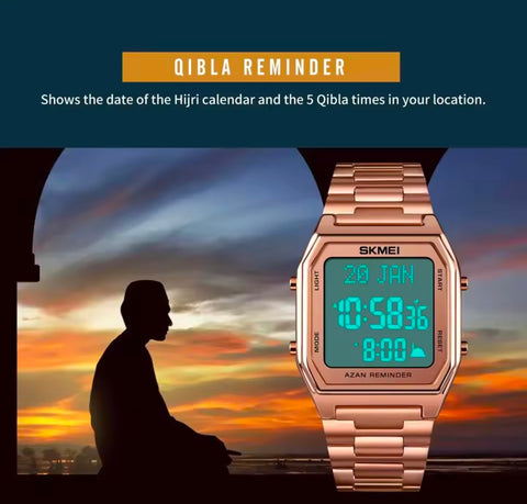 Muslim Azan prayer time Qibla direction watch