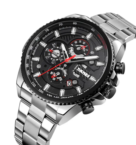 Skmei M023 Men's Automatic Mechanical Watch, Stainless Steel Waterproof Watch