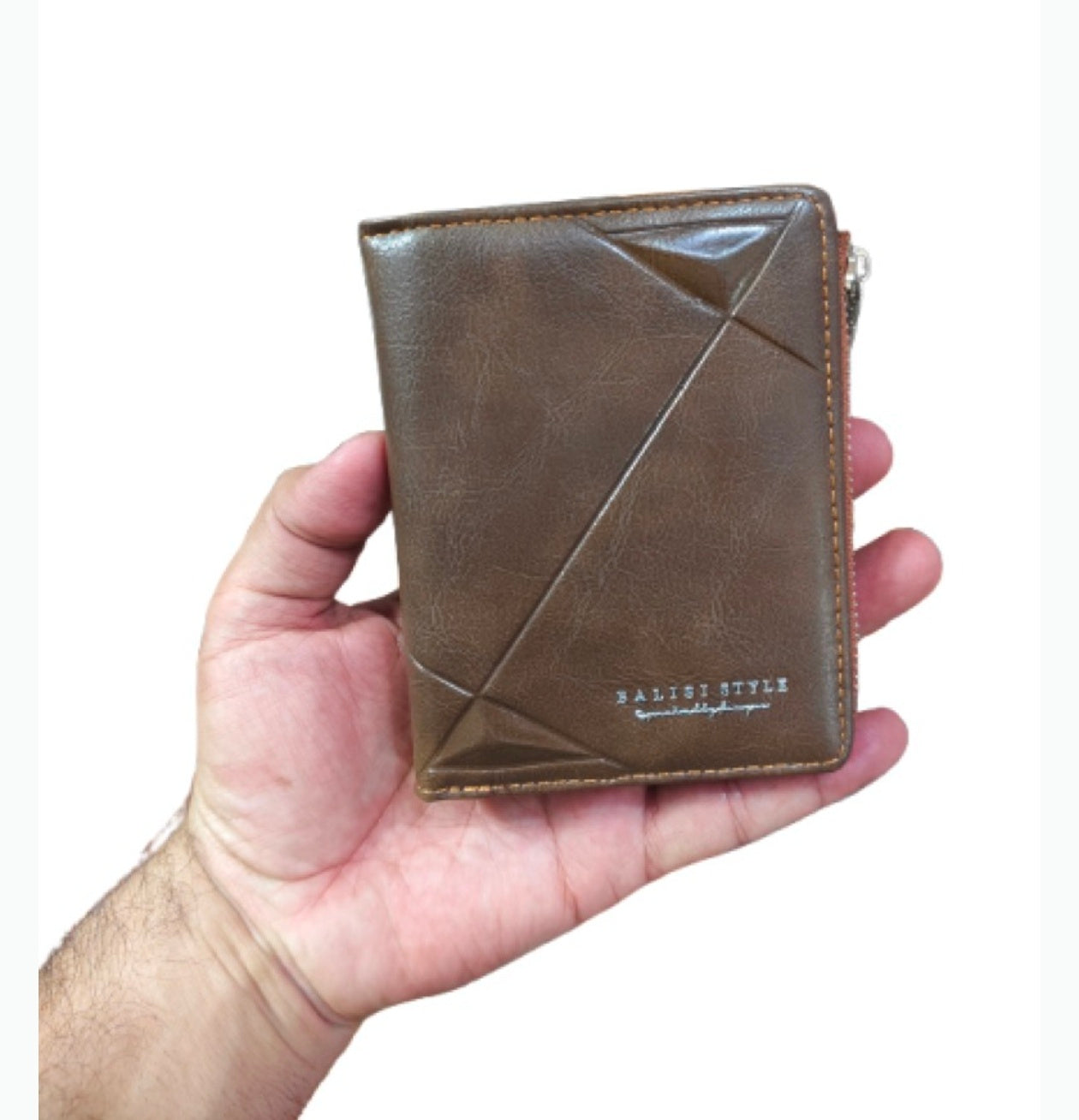 Og Balisi Style Zip Wallet, PU Leather Short pocket Wallet