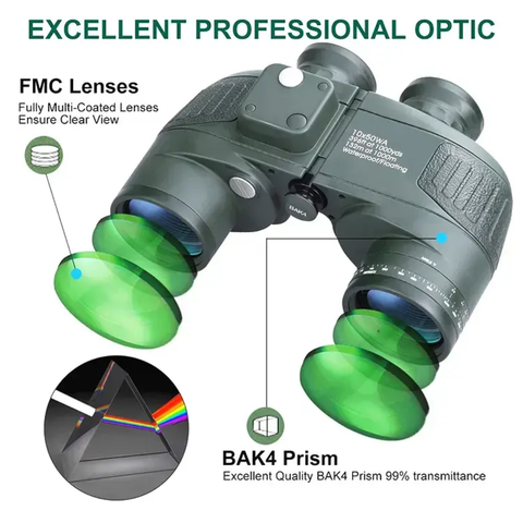 YD Optical 10x50 Hunting Binoculars with Rangefinder