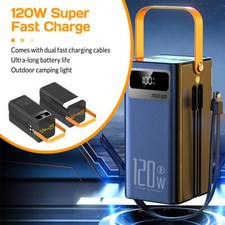 Power Bank 50000mAh 120W Fast Charging USB Portable Charger Mutil Port For IPhone