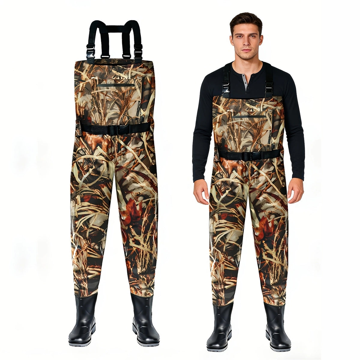 Trudave Chest Waders for Men & Women Waterproof,Fishing Neoprene Waders,Hunting Waders with Boots