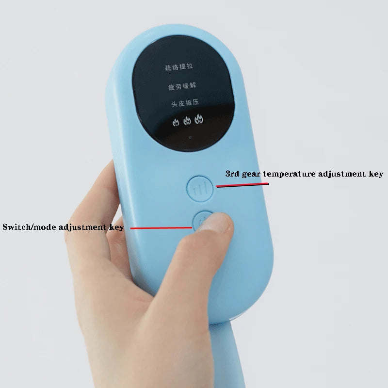 Electric Air Pressure Head Massager – Heating Headband for Deep Scalp Massage & Stress Relief