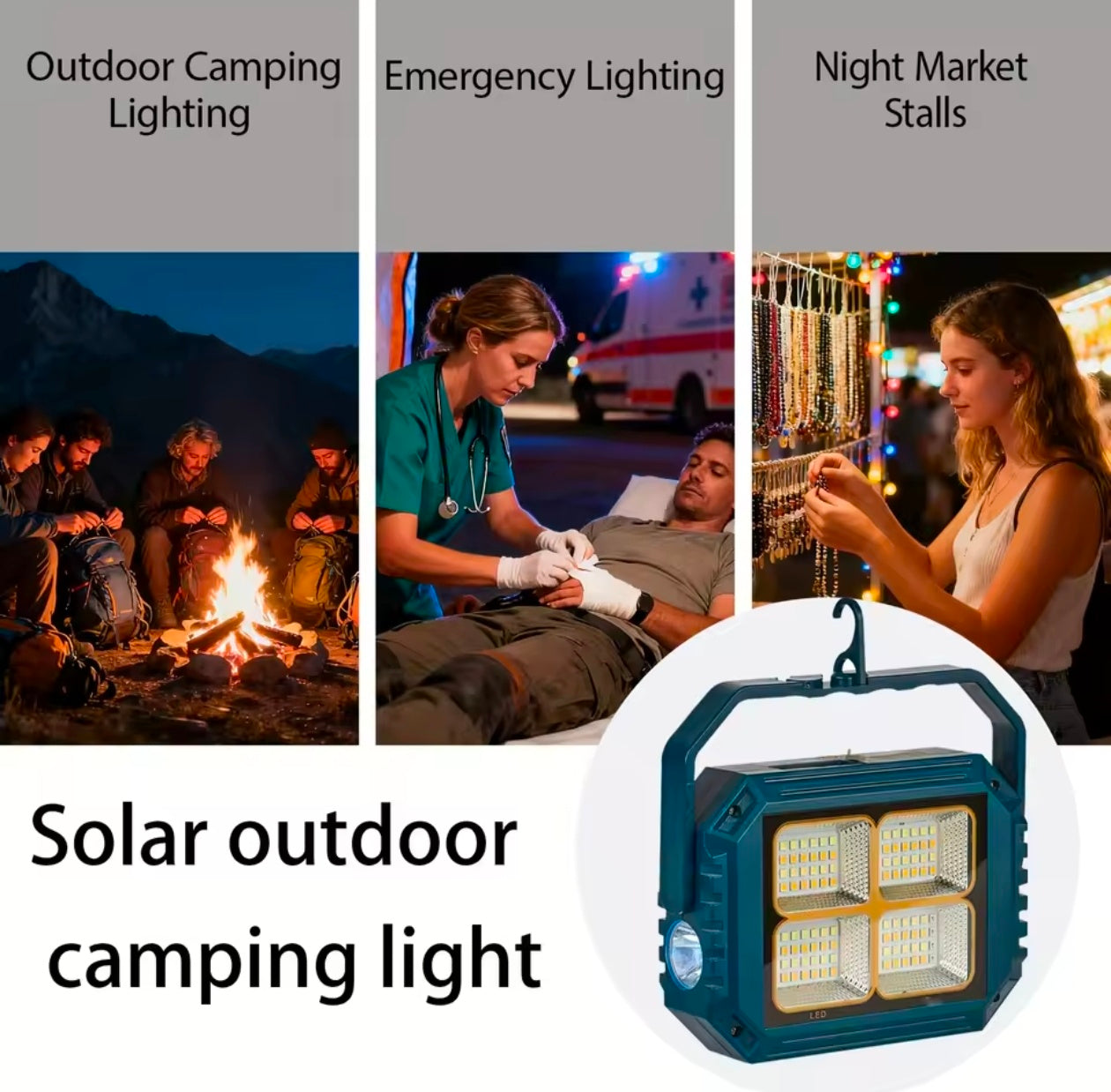 200w Aluminum Solar LED Garden Light IP66 Waterproof