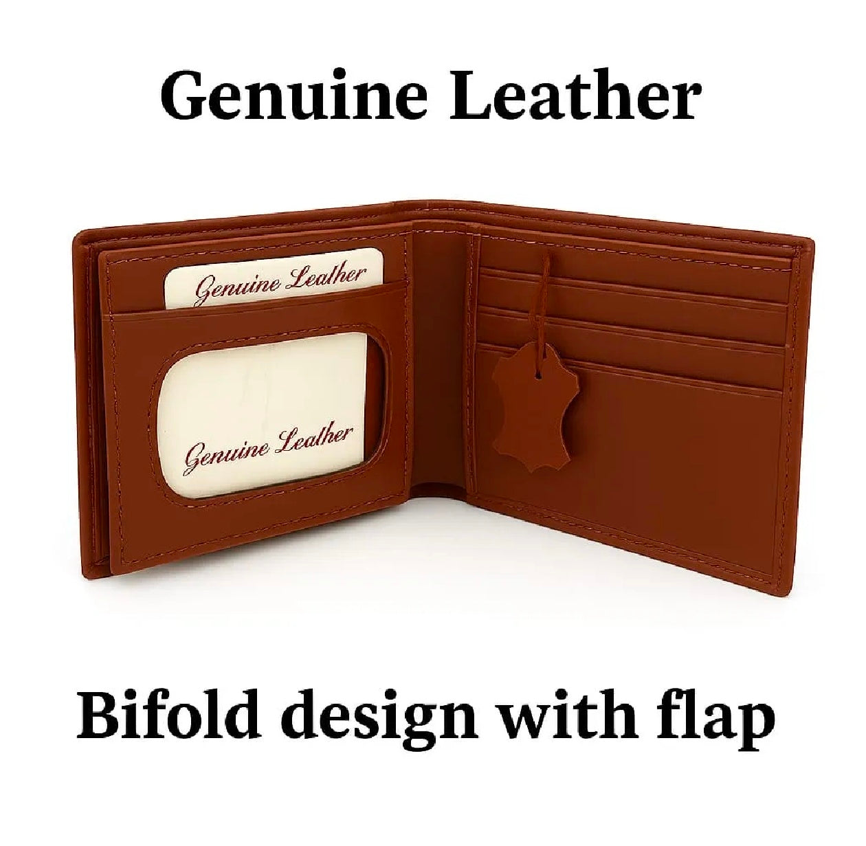 Fuerdanni Leather Wallet for Men Women ID Bank Credit Card Holder Men's Coin Purse