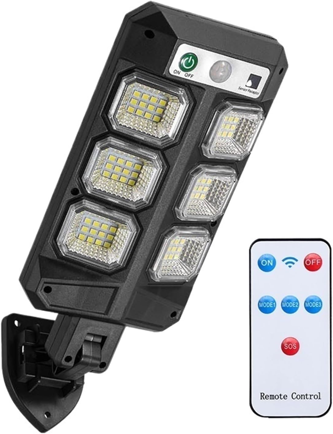Solar Lights 192 COB Motion Sensor Lights Waterproof 3 Modes with Remote Control
