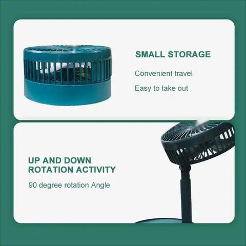 Lot Import Portable Table Fan USB Rechargeable