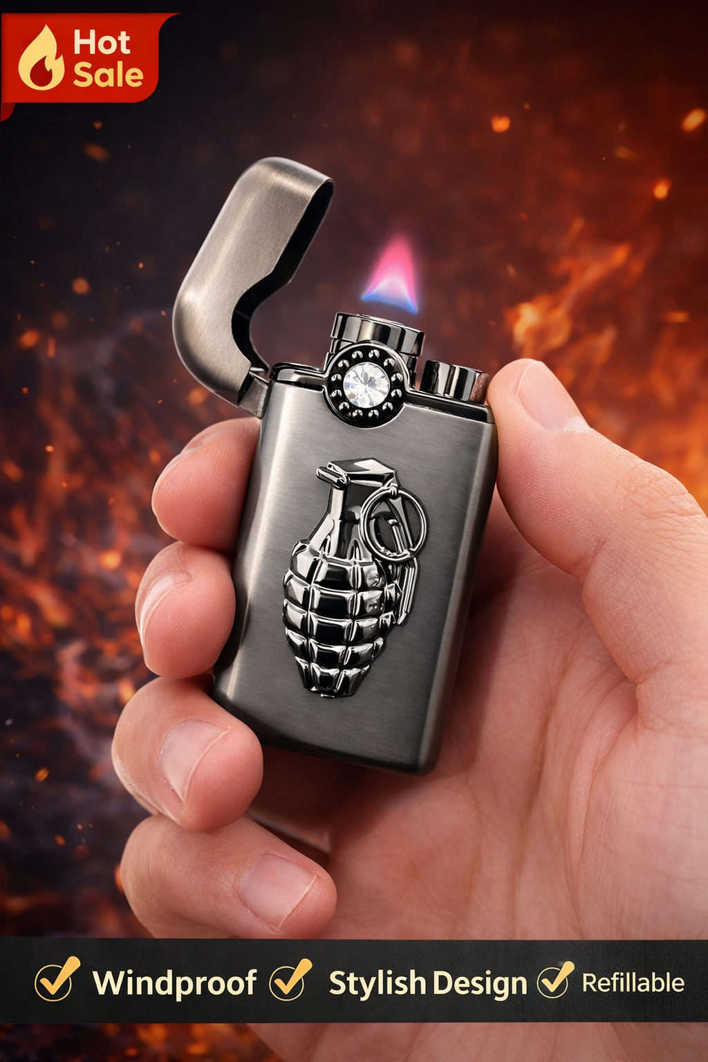 Ace Poker Lighter Green Flame(Gift)