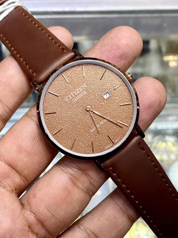 Fancy Slim Leather Strap Waterproof watch