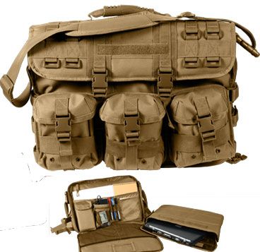 USA MOLLE Tactical Military Laptop Field Briefcase Shoulder Bag Heavy Duty