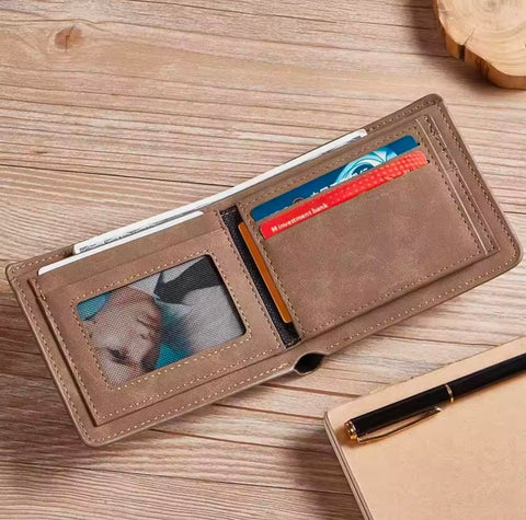 Masland Men's Short Ultra-Thin Leather Wallet Multi-Card Slot