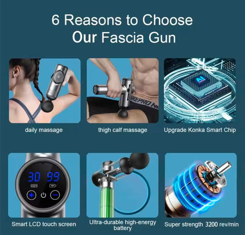 99 Level Massage Gun Deep Body Massager For Muscle Body Neck Massager Electric Fitness Equipment