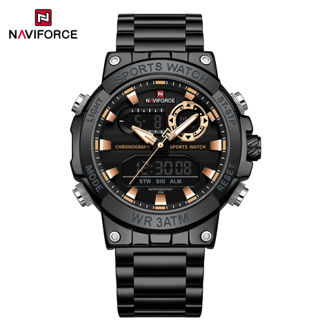 Naviforce 9237 LCD Double Display quartz digital Watch