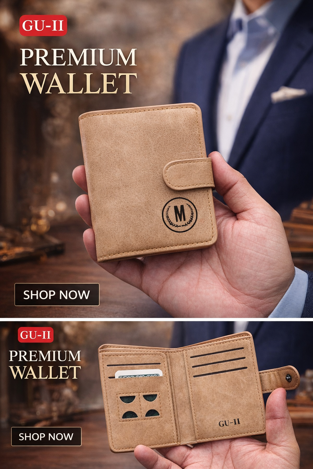 Slim PU Stylish Lightweight Casual Wallet & Card Holders