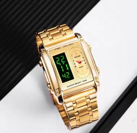 Power Top Brand Luxury Relogio Masculino Stainless Steel Band Watch
