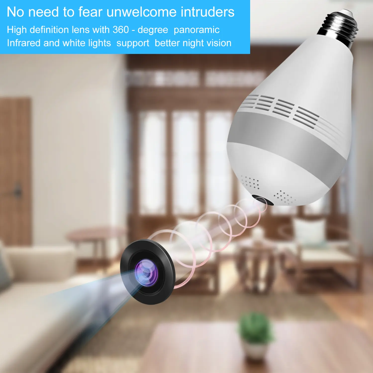 V380 Bulb Wifi Camera - LED Bulb Light