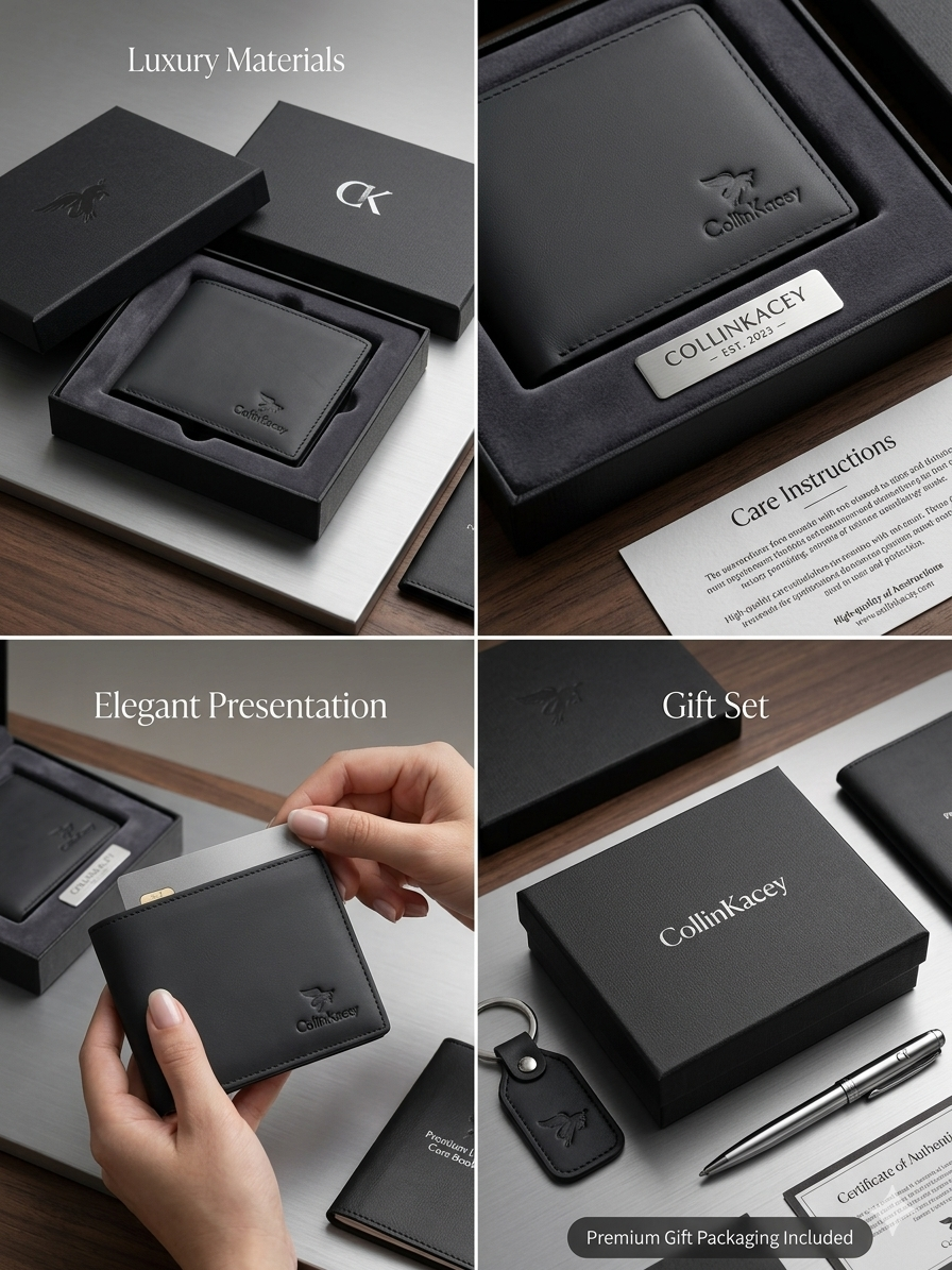Collin Kasey Premium Leather Business Wallet
