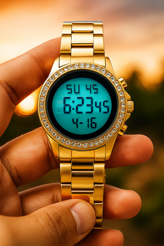 Alsalah Dimond MUSLIM azan Design Digital Waterproof Watch