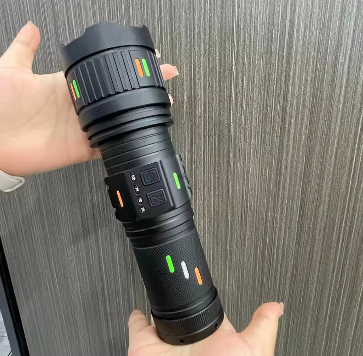 98000LM 10000MAH Powerful 100W Flashlight Portable Torch Outdoor Long Distance