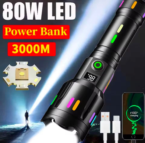 1 KM Long Range Ultra Bright RL 730-T6 Zoomable Spotlight