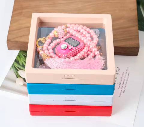 Tasbeeh Counter 2 Pcs Zikr Ring Electronic Digital Finger Digital Stone Coated Ring Rosary Tasbeeh Counter